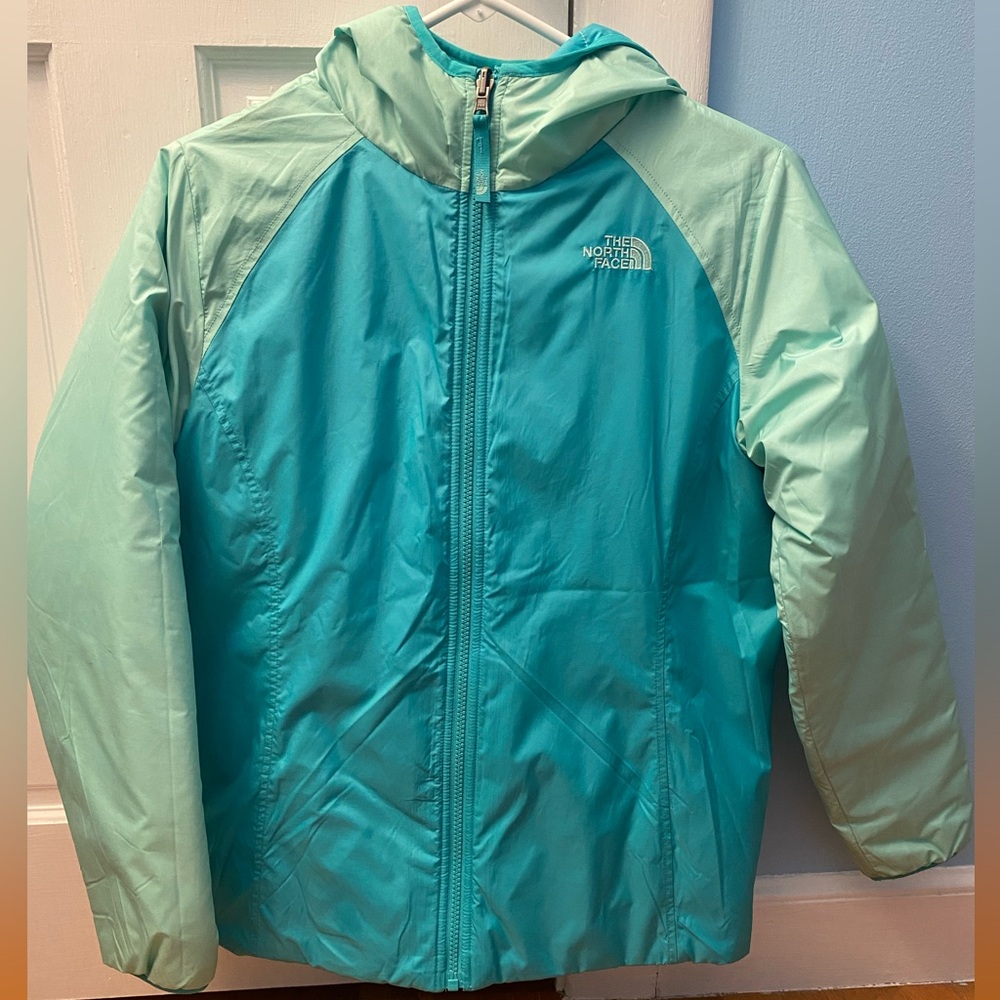 Girl’s North Face Reversible Turquoise Jacket